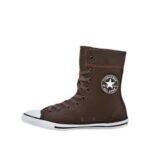 Converse Chuck All Star Dainty XHI Lace-Up Brown Leather Women Plimsolls