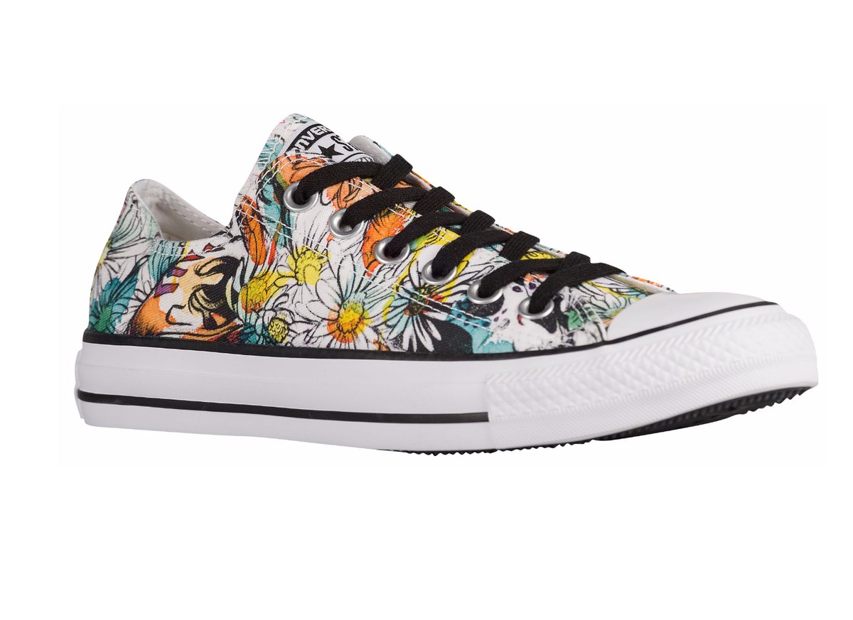 s-l1200 Chuck Taylor All Star CATS OX BLACK/REBEL WOMENS FASHIOIN NEW STYLE SHOESColor Low Top - Image 1