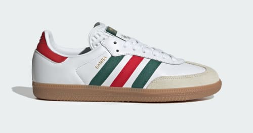 Samba_OG_Shoes_White_HQ4951_01_00_standard adidas Samba OG Off White / College Red - Green - Image 1